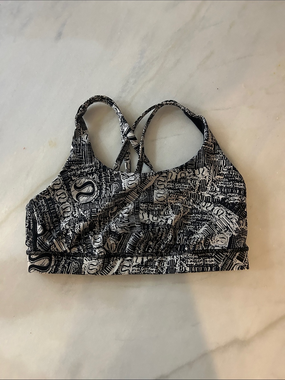 lululemon athletica Black Printed Sports Bra